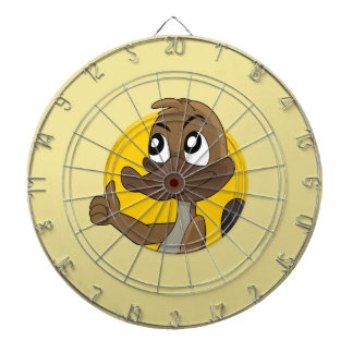 Platypus giving thumbs up cartoon dartboard