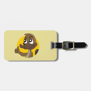 Platypus giving thumbs up cartoon luggage tag