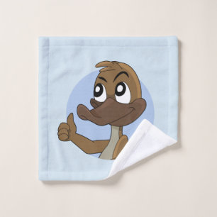 Platypus giving thumbs up cartoon wash cloth