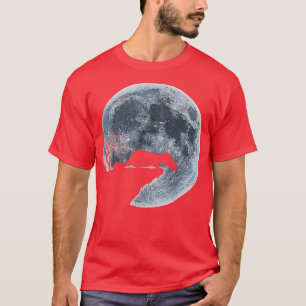 Platypus Halloween Costume Moon Silhouette  T-Shirt
