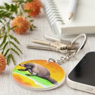 Platypus in the Land of the Sun Key Ring