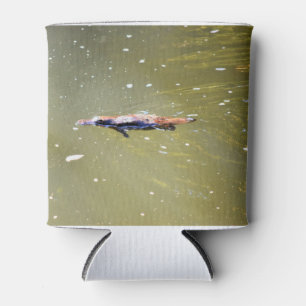 PLATYPUS IN WATER EUNGELLA NATIONAL PARK AUSTRALIA CAN COOLER