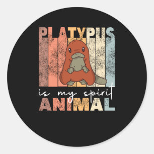 Platypus Is My Spirit Animal - Sweet Platypus Classic Round Sticker