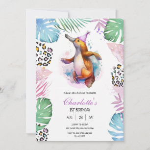 Platypus Kids Birthday Invitation