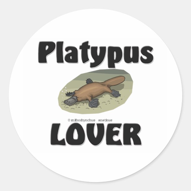 Platypus Lover Classic Round Sticker (Front)