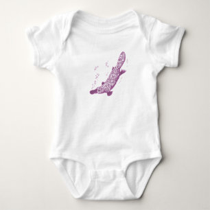 Platypus mauve baby creeper / t-shirt