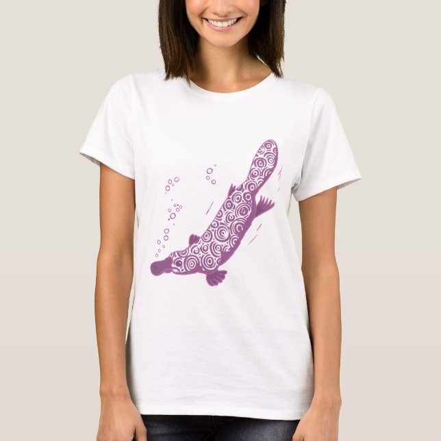 Platypus mauve hued t-shirt (Front)