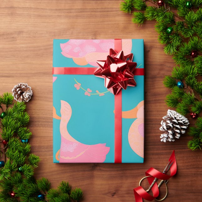 Platypus Pastel Colourful Personalised Pattern Wrapping Paper (Holiday Gift)