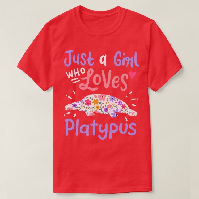 Platypus Platypus Lover T-Shirt (Design Front)