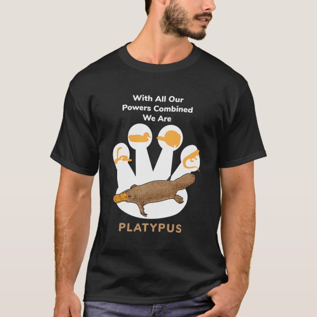 Platypus Power Combined I Cute Platypus Australia T-Shirt (Front)