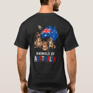 Platypus Quokka Kangaroo Sugar Glider Animals Of A T-Shirt