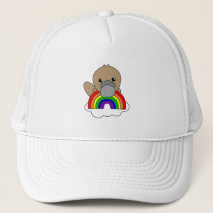 Platypus Rainbow Cute Animals Colourful Trucker Hat