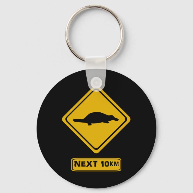 platypus road sign key ring (Front)