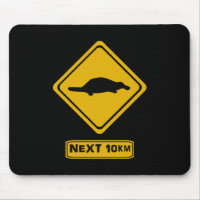 platypus road sign