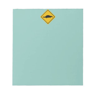 platypus road sign notepad