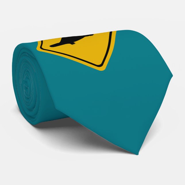 platypus road sign tie (Rolled)