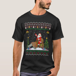 Platypus Ugly Xmas Gift Santa Riding Platypus Chri T-Shirt