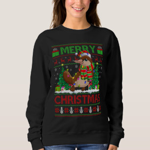 Platypus   Xmas Tree Ugly Santa Platypus Christmas Sweatshirt