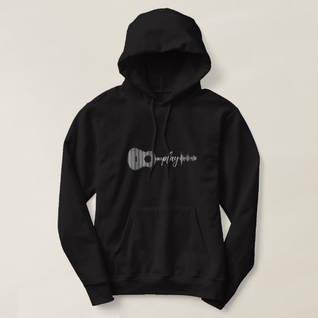 Play Acoustic Guitar Player Guitarist Gifts Music  Hoodie (Design Front)