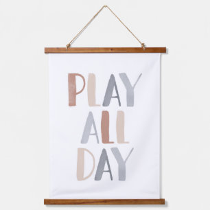 Play All Day Boho Kids Room Decor Hanging Tapestry