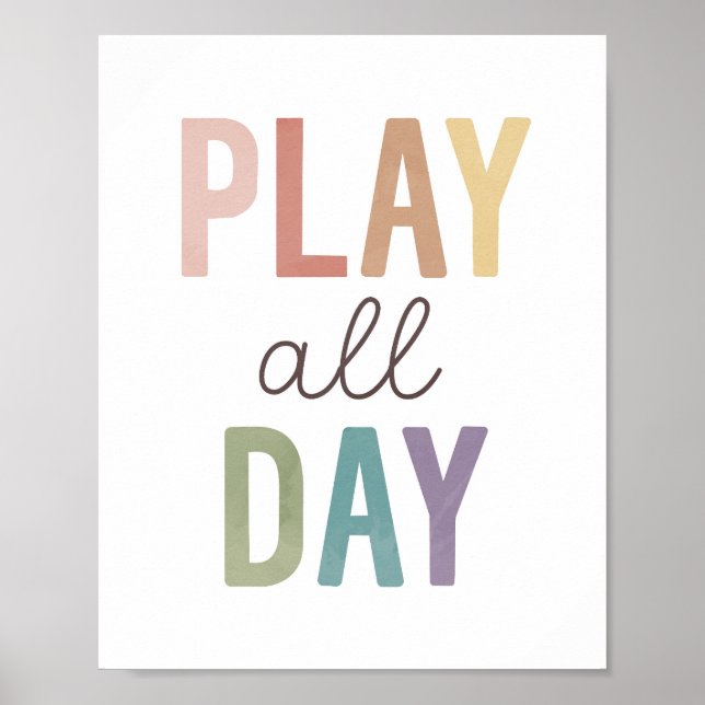 Play All Day Rainbow Poster (Front)