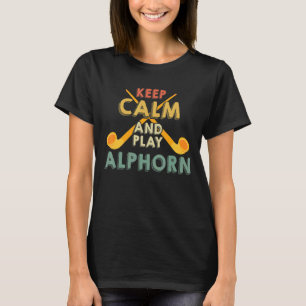 Play Alphorn Music instrument in Switzerland Alps T-Shirt