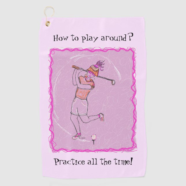 Play Around and keep it clean Golf Towel (Front)