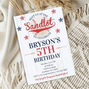 Play Ball Baseball Birthday Invitation   Boy Party