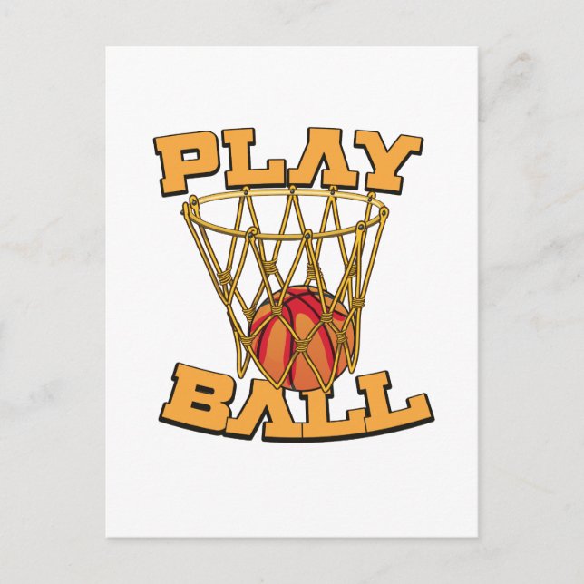 Play Ball Basketball. Postcard (Front)