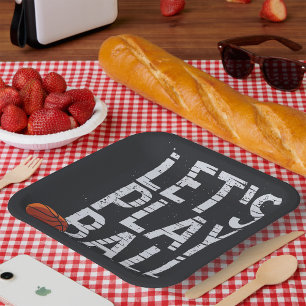 Play Ball Born To Win Paper Plate