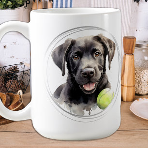 Play Ball - Labrador Puppy - Black Lab Coffee Mug