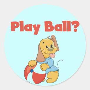 Play Ball Tshirts and Gifts Classic Round Sticker