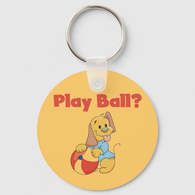 Play Ball Tshirts and Gifts Key Ring (Front)