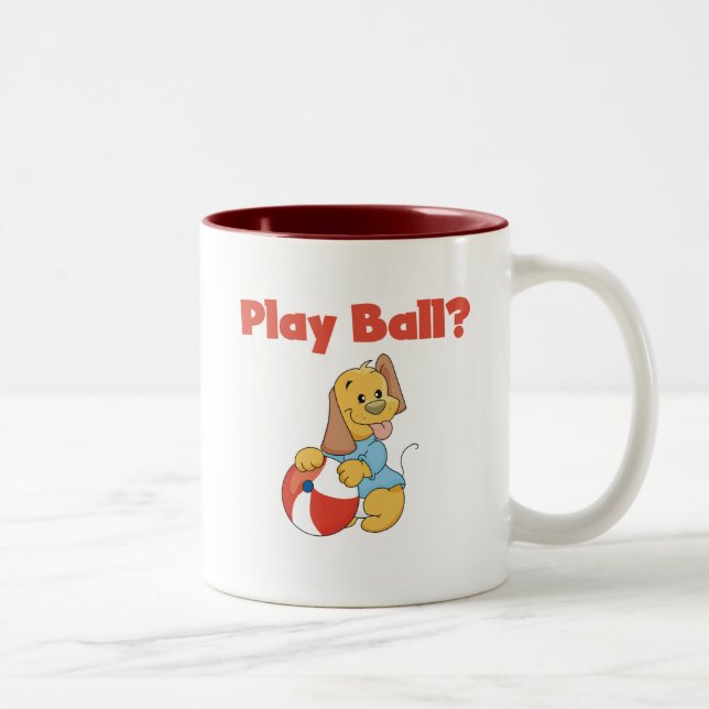 Play Ball Tshirts and Gifts Two-Tone Coffee Mug (Right)