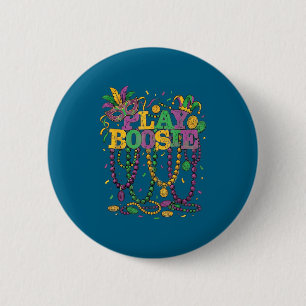 Play Boosie Beads Mardi Gras Carnival Louisiana Ne 6 Cm Round Badge