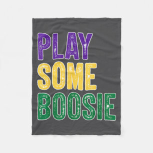 Play Boosie Beads Mardi Gras Carnival Louisiana Ne Fleece Blanket