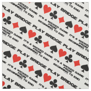 Play Bridge It's A Wicked Game Four Card Suits Fabric