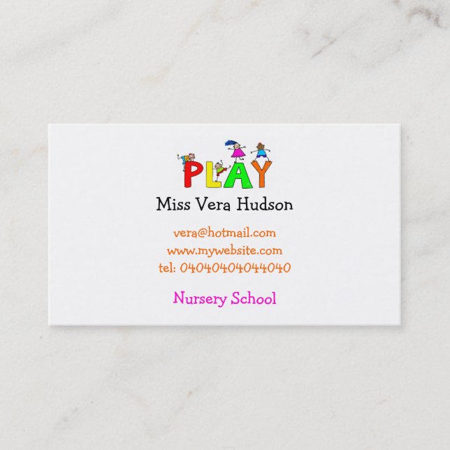 Play, Business Card (Front)