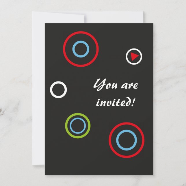 Play Button Custom Invitation (Front)