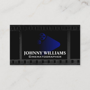 Play Button   Film Reel   Entertainment Business Card