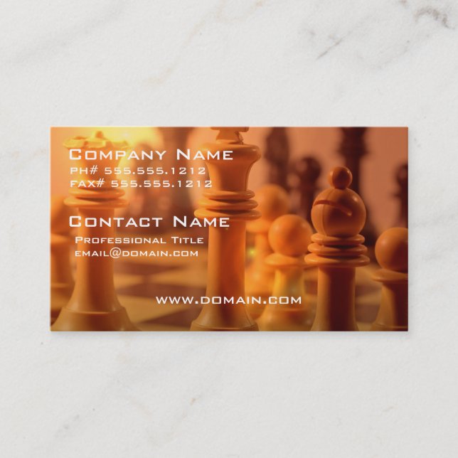 Play Chess Business Cards (Front)