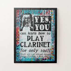 Play Clarinet - Funny Vintage Ad Jigsaw Puzzle