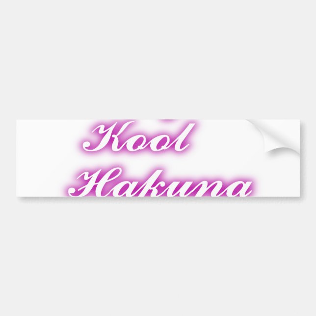 Play Cool Customise Product Bumper Sticker (Front)