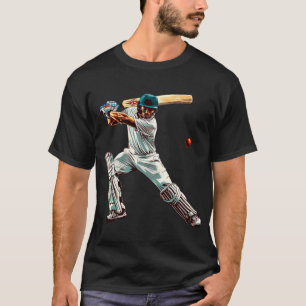 Play Cricket Digital Art T-Shirt