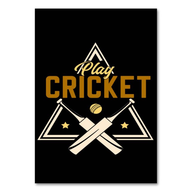 Play cricket table number (Front)