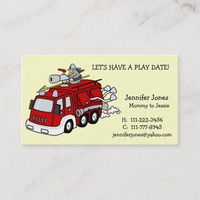 Play Date Calling Card (Front)