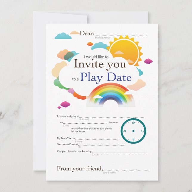 Play Date Clouds Themes (Front)