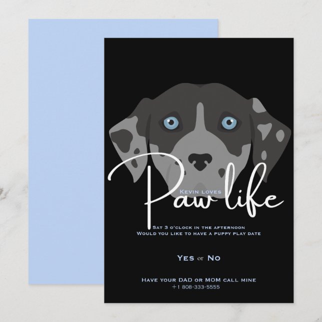 Play date invitation (Front/Back)