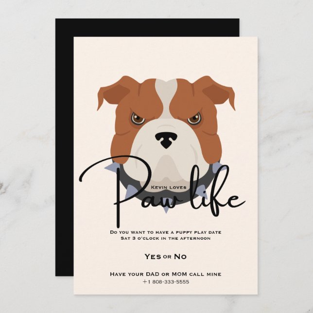 Play date invitation (Front/Back)
