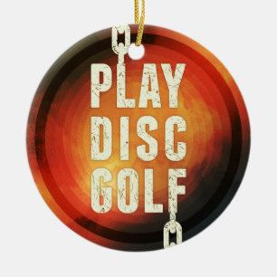 Play Disc Golf Ceramic Tree Decoration